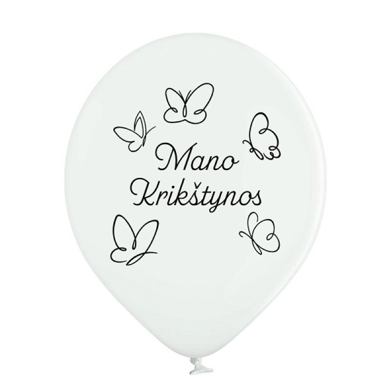 Baltas helio balionas krikštynoms