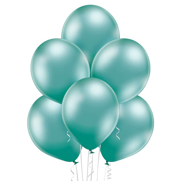 Žalias chromo helio balionas vakarėliams