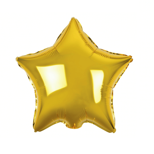 Aukso spalvos helio balionas Žvaigždė