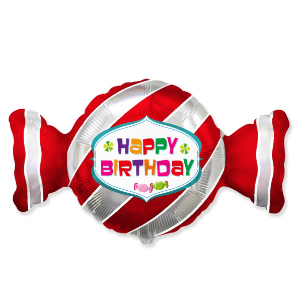 Dryžuotas gimtadienio balionas „Saldainis“