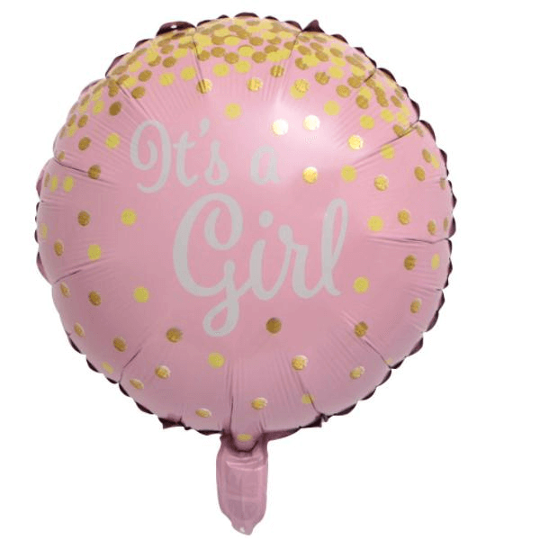 Rožinės spalvos balionas „It's a girl“
