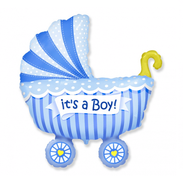 Žydras „It's a boy“ helio balionas